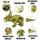 Woopie DINOZAUR ZDALNIE STEROWANY RC ROBOT TRICERATOPS DLA DZIECI KREATYWNY INTERAKTYWNY 2