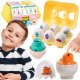 Woopie WOOPIE Układanka Sorter Montessori Dopasuj Kształty Zabawne Kurczaczki Jajka 6szt 16