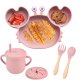 iWant ZESTAW SILIKONOWE NACZYNIA DLA DZIECI TAB-SET1-PINK 3