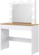 4HouseDesign Toaletka z lustrem LED Biurko dąb Biała REMI RM16 2