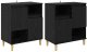 vidaXL Komody 2 pcs Czarny Dąb 60 x 35 x 70 cm 2