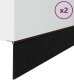 vidaXL vidaXL Szczotki uszczelniające do drzwi samoprzylepne 2 pcs Brązowy 3