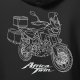 Topslang Bluza z kapturem motocyklowa z motocyklem na motor Honda Africa Twin CRF1100 L Adventure męska czarna XXL 4