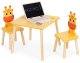 Multistore Zestaw mebli dla dzieci stolik + 2 krzesła żyrafa ECOTOYS EDUKAMP 6