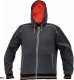 CERVA KNOXFIELD HOODIE - męska bluza z kapturem bawełna/poliester, wewnątrz nieszczotkowana tkanina frotte - antracyt L 3
