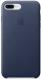Apple iPhone 8 Plus / 7 Plus Leather Case, Midnight Blue (MQHL2ZM/A) 1