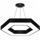 Lampa sufitowa Interlook Lampa sufitowa wisząca żyrandol LED 60cm Hexagon 1