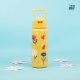 Brosky Brosky Kids Żółta butelka na wodę dla dzieci w kwiaty i owady 550 ml 4