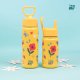 Brosky Brosky Kids Żółta butelka na wodę dla dzieci w kwiaty i owady 550 ml 5