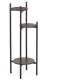 Springos Kwietnik metalowy 81 cm stojak na kwiaty z 3 półkami loft nowoczesny czarno-brązowy Uniwersalny 4