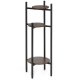 Springos Kwietnik metalowy 81 cm stojak na kwiaty z 3 półkami loft nowoczesny czarno-brązowy Uniwersalny 5