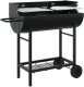 vidaXL vidaXL Grill węglowy Z regulacją Czarny 96,5 x 42,5 x 88,5 cm 2