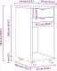 vidaXL vidaXL Rolkowa szafka Szary 34 x 39 x 65,5 cm Lite drewno sosnowe 10