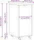 vidaXL vidaXL Rolkowa szafka Biały 34 x 39 x 65,5 cm Lite drewno sosnowe 10