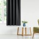 Monroe Zasłona blackout 90% na taśmie z szarfą 140x175 cm czarna Restilo 5