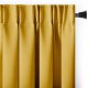 Fabryka Firan Zasłona blackout 90% na taśmie z szarfą 285x250 cm musztardowa Restilo 1