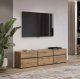 Helvetia Szafka RTV CROSS 3K3S 180cm dąb wotan/czarna HELVETIA 5