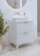 Helvetia Szafka pod umywalkę nablatową LAURA 2S 60cm biała mat HELVETIA 9