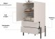 Helvetia Komoda wysoka JUKON 2D2S 90cm kaszmirowa HELVETIA 10