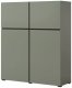 Helvetia Komoda wysoka CROSS 4D 119cm zielona/czarna HELVETIA 1