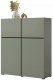 Helvetia Komoda wysoka CROSS 4D 119cm zielona/czarna HELVETIA 4