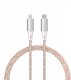 Kabel USB TelForceOne QUALO kabel świecący USB-C-Lightning 1M 3A biało/srebrny QCS-CL-00 1