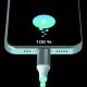 Kabel USB TelForceOne QUALO kabel świecący USB-C-Lightning 1M 3A biało/srebrny QCS-CL-00 6