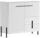 FURNIVAL Komoda JUSTINE 100 2D2S biała/biały połysk FURNIVAL 1