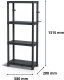 Orink Regał magazynowy pojedynczy 4 półkowy 1315x580mm do sklepu. magazynu 4