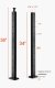 Cavatorta Słupki balustrady liniowej 91 cm stal nierdzewna, otwory montażowe, czarne 2
