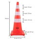 Cavatorta Pachołki drogowe 90 cm PCV 6szt. pomarańczowe odblaskowe z podstawą 2