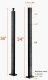 Cavatorta Słupki balustrady linowej 91 cm stal nierdzewna, otwory montażowe, czarne 2