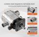 Virax Pompa hydrauliczna do łuparki 13 GPM 2-stopniowa 3000 PSI do drewna 4