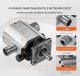 Virax Pompa hydrauliczna do łuparki 2-stopniowa 60 l/min 3600 RPM do drewna 4