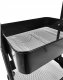 Kontrasto Regał mobilny metalowy 3 półki na kółkach czarny wózek 74 cm 6