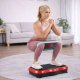 ExtraLink Moonwalk Spin Move Platofrma Wibracyjna do Ćwiczeń Fitness 200W czerwona 6