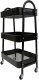 Vevor Wózek metalowy organizer mobilny 3 poziomy blokada kółek 79cm czarny 1
