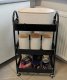 Vevor Wózek metalowy organizer mobilny 3 poziomy blokada kółek 79cm czarny 12