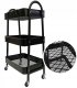 Vevor Wózek metalowy organizer mobilny 3 poziomy blokada kółek 79cm czarny 3