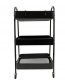 Vevor Wózek metalowy organizer mobilny 3 poziomy blokada kółek 79cm czarny 7