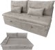 Kontrasto Sofa wypoczynkowa Aster beżowa sztruksowa rozkładana z funkcją spania 2