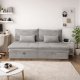Kontrasto Sofa wypoczynkowa Aster beżowa sztruksowa rozkładana z funkcją spania 7