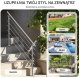 Cavatorta Poręcz schodowa balustrada 150 cm 5 poprzeczek stal nierdzewna zestaw taras 7