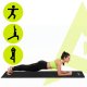 Actiget Mata do jogi, ćwiczeń fitness 183x61 cm antypoślizgowa, materac do stretchingu czarny Uniwersalny 25