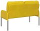 vidaXL z poduszką 110cm Żółty sklejka 6