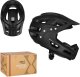 Kiddimoto Kask pełno twarzowa Nils Extreme MTW101 czarny lekki regulowane dopasowanie 3