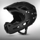 Kiddimoto Kask pełno twarzowa Nils Extreme MTW101 czarny lekki regulowane dopasowanie 9