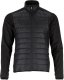 Stalco Bluza softshell męska odzież hybrydowa termoizolacja stójka elementy kontrastowe zamek strunowy kryty wydłużany tył czarna AUGUST 2XL 2