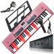 Suprimo Keyboard organy z mikrofonem dla dzieci podświetlane klawisze różowa 6136L 1
