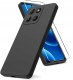 krainaGSM Etui Czarne Matowe Silikon Slim Do Motorola Moto G15 | G15 Power + Szkło 9H 2